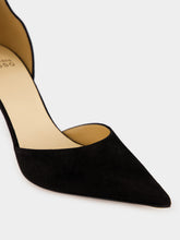 Francesco Russo Black Suede High Back Pumps