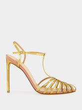 Gold Cage Sandals in Kid Leather | HP - Fashion Clinic