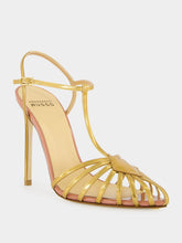 Gold Cage Sandals in Kid Leather | HP - Fashion Clinic