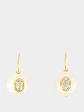 Lizzie Fortunato Pearl Pablo Earrings with Green Amethyst