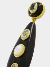 Lizzie Fortunato Black Torre Earrings with Midnight Sparkle