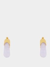 Lizzie Fortunato Organic Hoops in Marbled Blue Lace