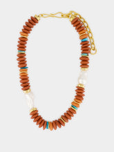 Lizzie Fortunato Rust Beaded Pearl Umi Necklace