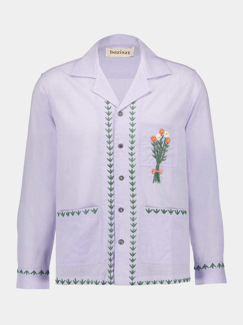 Embroidered Light Purple Shirt