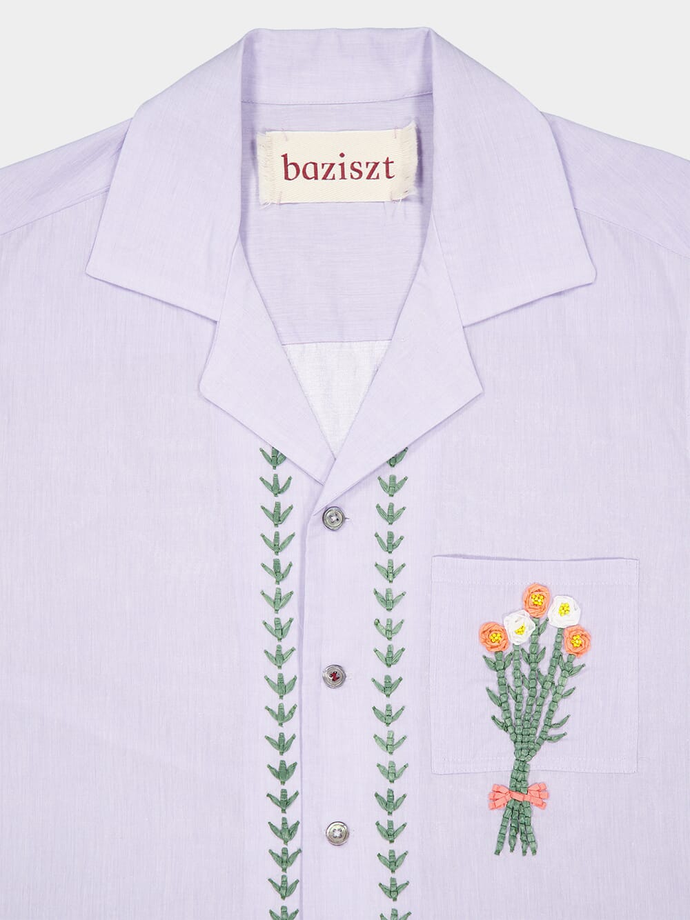 Embroidered Light Purple Shirt