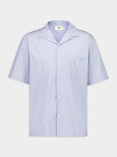 Celine SHIRT BOWLING S/S BUTTON UP STRIPED COTTON POPLIN
