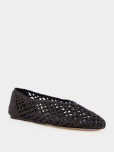 Le Monde Beryl Black Ballerinas Regency Knotted Leather