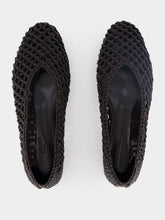 Le Monde Beryl Black Ballerinas Regency Knotted Leather
