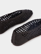 Le Monde Beryl Black Ballerinas Regency Knotted Leather