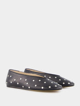 Le Monde Beryl Black Studded Regency Slipper