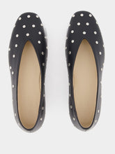 Le Monde Beryl Black Studded Regency Slipper