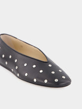 Le Monde Beryl Black Studded Regency Slipper
