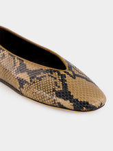 Le Monde Beryl Fango Snake-Effect Regency Slippers