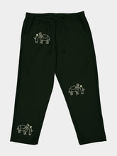 Baziszt Deep Green Ride Embroidered Cotton Pants