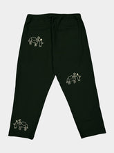Baziszt Deep Green Ride Embroidered Cotton Pants