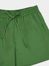 Matteau Green Relaxed Poplin Shorts
