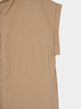 Matteau Stone Beige Relaxed Sleeveless Shirt