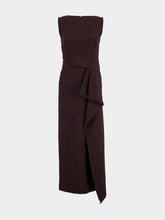 Roland Mouret Brown Sleeveless Column Midi Dress