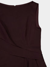 Roland Mouret Brown Sleeveless Column Midi Dress