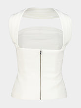 Roland Mouret Cream Scarf Neckline Bustier Top