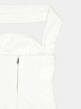 Roland Mouret Cream Scarf Neckline Bustier Top