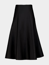 Roland Mouret Black Full Taffeta Midi Skirt