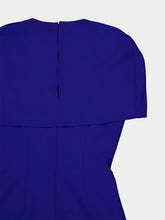 Roland Mouret Royal Blue Cape Tencel Midi Dress