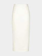 Roland Mouret Cream Crepe Pencil Midi Skirt