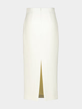 Roland Mouret Cream Crepe Pencil Midi Skirt