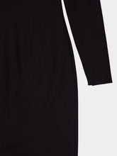 Roland Mouret Black Twist Drape Stretch Crepe Midi Dress