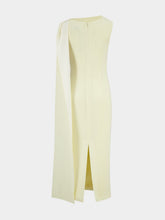 Roland Mouret Yellow Satin Crepe Sash Midi Dress