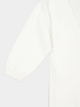 Roland Mouret Cream Belted Blouson Knit Midi Dress