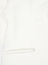 Roland Mouret Cream Belted Blouson Knit Midi Dress