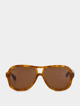 Emmanuelle Khanh Brown Roma Aviator Sunglasses