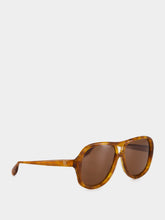 Emmanuelle Khanh Brown Roma Aviator Sunglasses