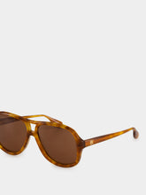 Emmanuelle Khanh Brown Roma Aviator Sunglasses