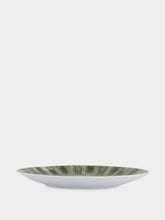 Marie Daâge Dinner Plate Coupe Ruban in Snake Green and Khaki