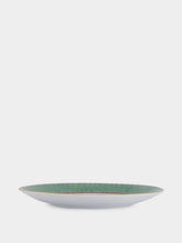 Marie Daâge Dinner Plate Coupe Ruban in Green Gray and Deep Wine