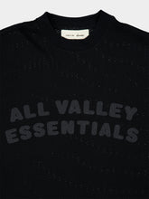 Fear Of God Essentials Vintage Black Sport Mesh Merch T-Shirt Boxy Fit