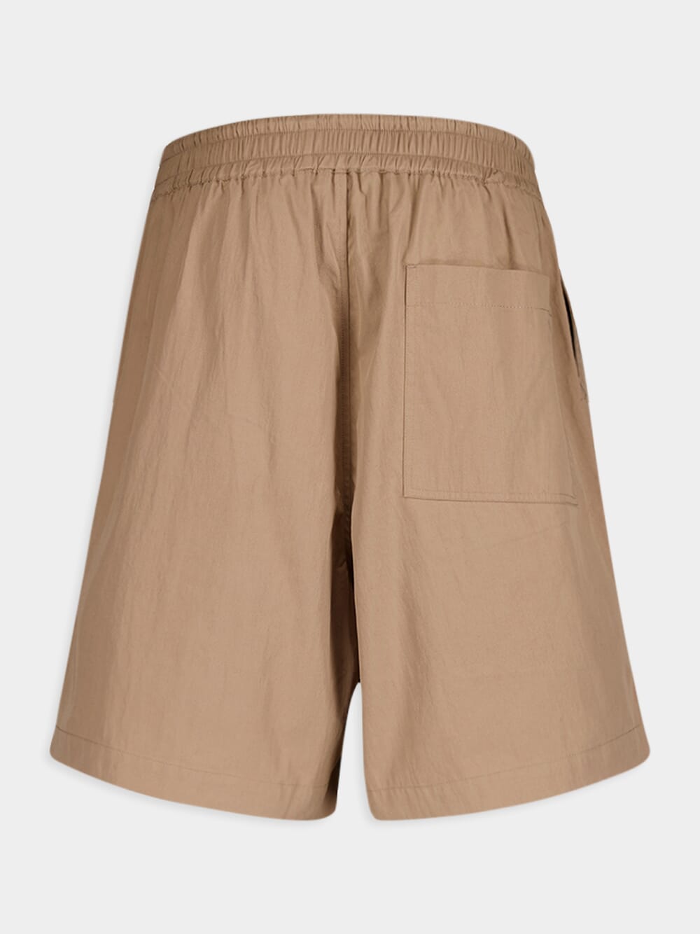 Taupe Cotton Drawstring Shorts