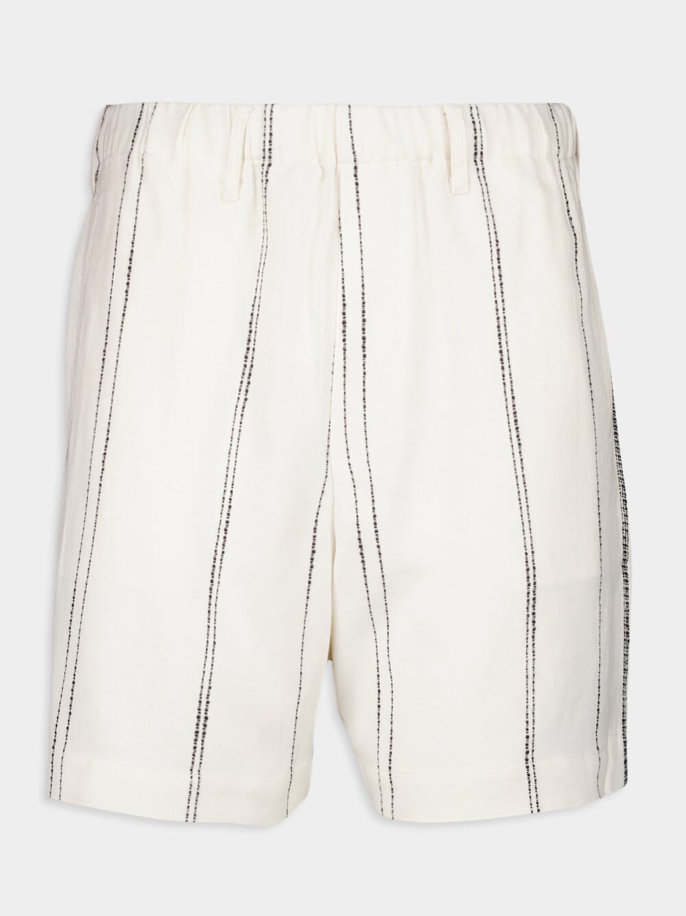 Cream Woven Stripe Resort Shorts