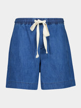 Commas Blue Walk Denim Cotton Shorts