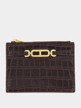Tom Ford Espresso Crocodile Leather Card Holder