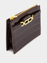 Tom Ford Espresso Crocodile Leather Card Holder