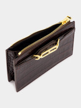 Tom Ford Espresso Crocodile Leather Card Holder