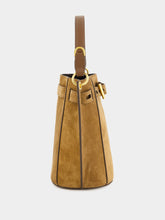 Tom Ford Whisky Brown Bucket Bag in Suede Leather