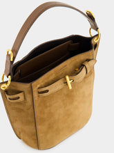 Tom Ford Whisky Brown Bucket Bag in Suede Leather