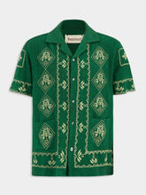 Baziszt Emerald Green Mexican Embroidered Shirt