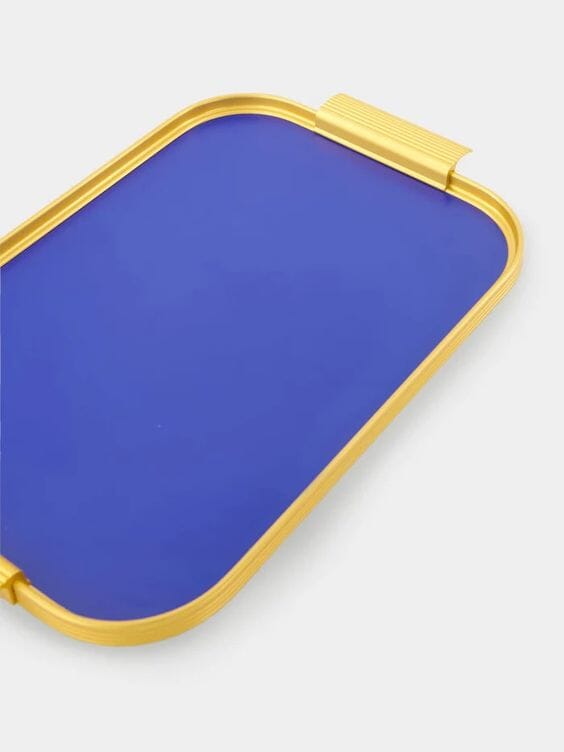 Blue S14 Ribbed Tray