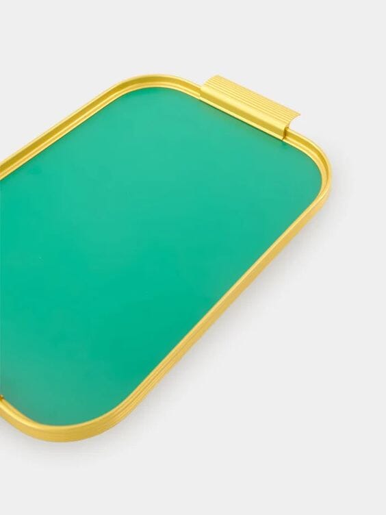 Green S14 Ribbed Tray